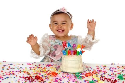 Girl and Birthday Cake